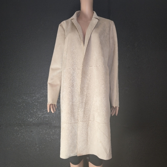 Marc New York Jackets & Blazers - Marc New York OPEN JACKET MICROSUEDE cream ivory off-white pale beige Size Large